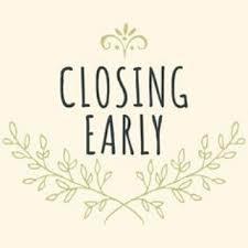 Closing May 27th at 1:00pm