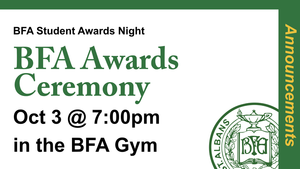 BFA Awards Ceremony Reminder