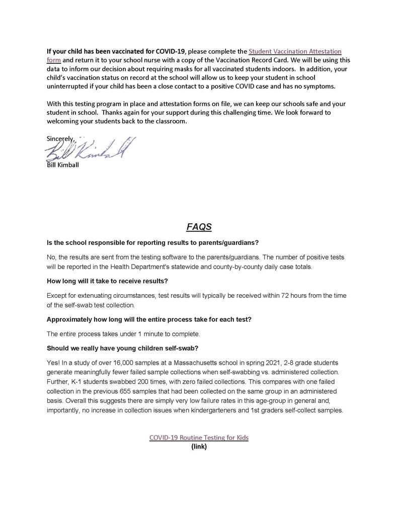 2021.09.08 Letter to Community